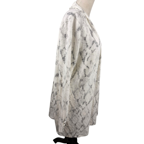 White House Black Market Snake Print Open Front Cardigan Small - Picture 6 of 10